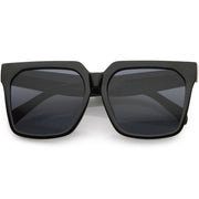 zeroUV Bold Euro Designer Inspired Fashion Oversize Square Sunglasses D009 Sunglasses Dark Slate Gray Black / Smoke