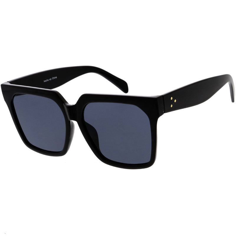 zeroUV Bold Euro Designer Inspired Fashion Oversize Square Sunglasses D009 Sunglasses White Smoke Blue Tortoise / Lavender,Black Tortoise / Lavender,Tortoise / Brown,Tortoise / Amber,Black / Smoke,Black / Lavender