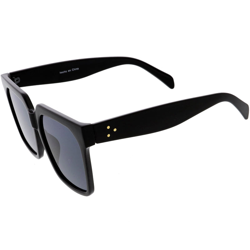 zeroUV Bold Euro Designer Inspired Fashion Oversize Square Sunglasses D009 Sunglasses White Smoke Blue Tortoise / Lavender,Black Tortoise / Lavender,Tortoise / Brown,Tortoise / Amber,Black / Smoke,Black / Lavender