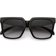 zeroUV Bold Euro Designer Inspired Fashion Oversize Square Sunglasses D009 Sunglasses Dark Slate Gray Black / Lavender