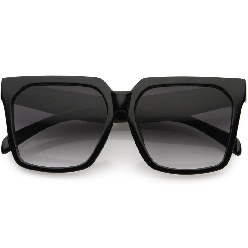 zeroUV Bold Euro Designer Inspired Fashion Oversize Square Sunglasses D009 Sunglasses Dark Slate Gray Black / Lavender