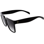 zeroUV Bold Euro Designer Inspired Fashion Oversize Square Sunglasses D009 Sunglasses White Smoke Blue Tortoise / Lavender,Black Tortoise / Lavender,Tortoise / Brown,Tortoise / Amber,Black / Smoke,Black / Lavender