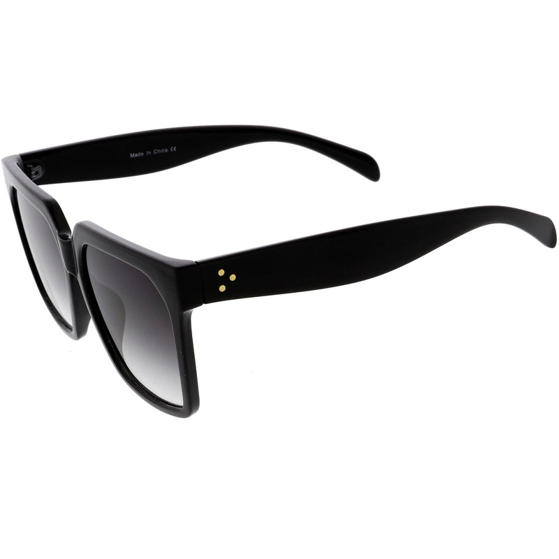 zeroUV Bold Euro Designer Inspired Fashion Oversize Square Sunglasses D009 Sunglasses White Smoke Blue Tortoise / Lavender,Black Tortoise / Lavender,Tortoise / Brown,Tortoise / Amber,Black / Smoke,Black / Lavender