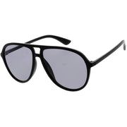 zeroUV Classic 80s Inspired Color Tinted Lens Retro Aviator Sunglasses D015 Sunglasses White Smoke Shiny Black / Red,Shiny Black / Yellow,Shiny Clear-Brown / Amber,Matte Black / Blue,Shiny Black / Smoke