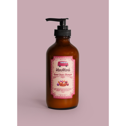 VanMan *New* VanMan’s Sweet Onion Shampoo - 8 oz Gray Glass