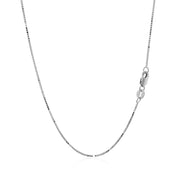 Bids.com 14k White Gold Classic Box Chain 0.7mm Necklaces White Smoke 16 / White Gold,18 / White Gold,20 / White Gold,24 / White Gold