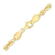 Bids.com 5.0mm 14k Yellow Gold Solid Diamond Cut Rope Chain Necklaces White Smoke 20 / Yellow Gold,22 / Yellow Gold,24 / Yellow Gold,30 / Yellow Gold