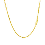 Bids.com 14k Yellow Gold Sparkle Chain 1.5mm Necklaces White Smoke 18 / Yellow Gold,20 / Yellow Gold