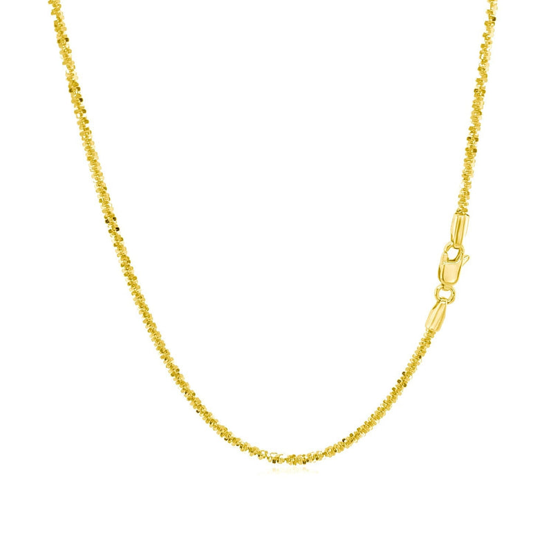 Bids.com 14k Yellow Gold Sparkle Chain 1.5mm Necklaces White Smoke 18 / Yellow Gold,20 / Yellow Gold