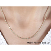 Bids.com 14k Yellow Gold Sparkle Chain 1.5mm Necklaces Tan 18 / Yellow Gold,20 / Yellow Gold