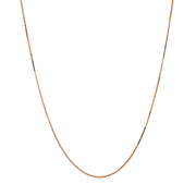 Bids.com 14k Rose Gold Classic Box Chain 0.45mm Necklaces White Smoke 16 / Rose Gold,18 / Rose Gold,20 / Rose Gold