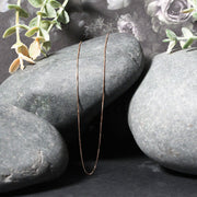 Bids.com 14k Rose Gold Classic Box Chain 0.45mm Necklaces Black 16 / Rose Gold,18 / Rose Gold,20 / Rose Gold