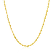 Bids.com 2.0mm 14k Yellow Gold Light Rope Chain Necklaces White Smoke 16 / Yellow Gold,18 / Yellow Gold,20 / Yellow Gold