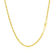 Bids.com 2.0mm 14k Yellow Gold Light Rope Chain Necklaces White Smoke 16 / Yellow Gold,18 / Yellow Gold,20 / Yellow Gold