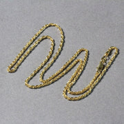 Bids.com 2.0mm 14k Yellow Gold Light Rope Chain Necklaces Dark Gray 16 / Yellow Gold,18 / Yellow Gold,20 / Yellow Gold