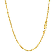 Bids.com 14k Yellow Gold Round Wheat Chain 1.5mm Necklaces White Smoke 16 / Yellow Gold,18 / Yellow Gold,20 / Yellow Gold,22 / Yellow Gold,24 / Yellow Gold,30 / Yellow Gold