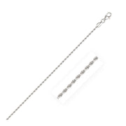 Bids.com 2.0mm 14k White Gold Solid Diamond Cut Rope Chain Necklaces White Smoke 16 / White Gold,18 / White Gold,20 / White Gold,22 / White Gold,24 / White Gold,30 / White Gold
