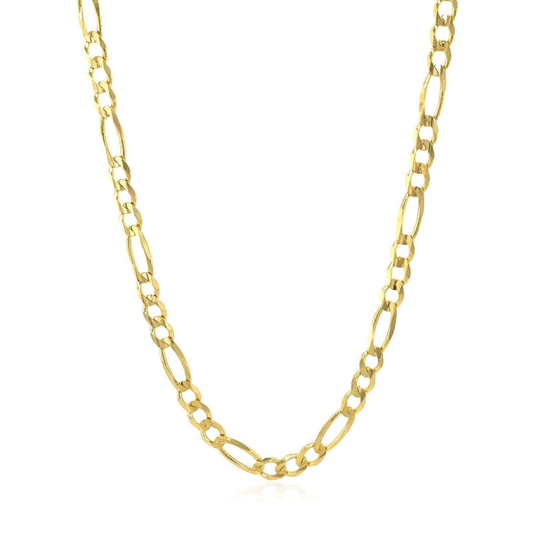 Bids.com 3.8mm 14k Yellow Gold Solid Figaro Chain Necklaces White Smoke 16 / Yellow Gold,18 / Yellow Gold,20 / Yellow Gold,22 / Yellow Gold,24 / Yellow Gold,30 / Yellow Gold