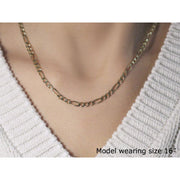 Bids.com 3.8mm 14k Yellow Gold Solid Figaro Chain Necklaces Rosy Brown 16 / Yellow Gold,18 / Yellow Gold,20 / Yellow Gold,22 / Yellow Gold,24 / Yellow Gold,30 / Yellow Gold