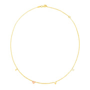 Bids.com 14k Two Tone Gold Love Necklace Necklaces White Smoke 18 / Two-Tone Gold