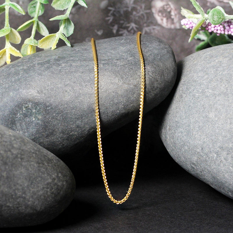 Bids.com 14k Yellow Gold Round Chain 1.2mm Necklaces Black 16 / Yellow Gold,18 / Yellow Gold,20 / Yellow Gold,24 / Yellow Gold