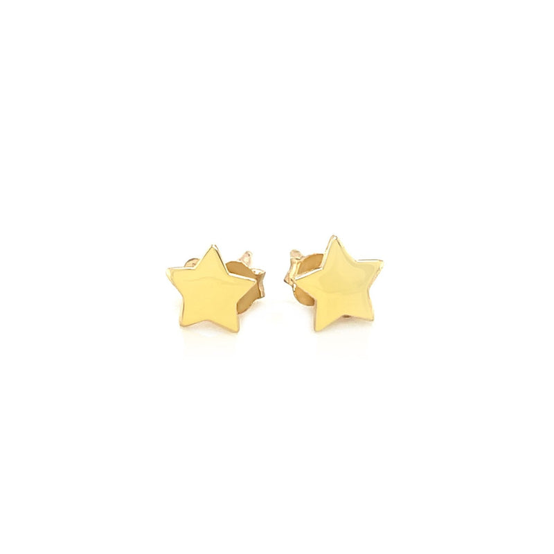 Bids.com 14k Yellow Gold Post Earrings with Stars Earrings White Smoke Yellow Gold