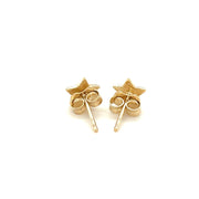 Bids.com 14k Yellow Gold Post Earrings with Stars Earrings White Smoke Yellow Gold