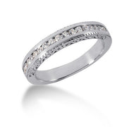 Bids.com 14k White Gold Vintage Style Engraved Diamond Channel Set Wedding Ring Band Rings White Smoke 4 / White Gold,4.5 / White Gold,5 / White Gold,5.5 / White Gold,6 / White Gold,6.5 / White Gold,7 / White Gold,7.5 / White Gold,8 / White Gold,8.5 / White Gold,9 / White Gold