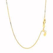 Bids.com 14k Yellow Gold Adjustable Box Chain 0.7mm Necklaces White Smoke 22 / Yellow Gold