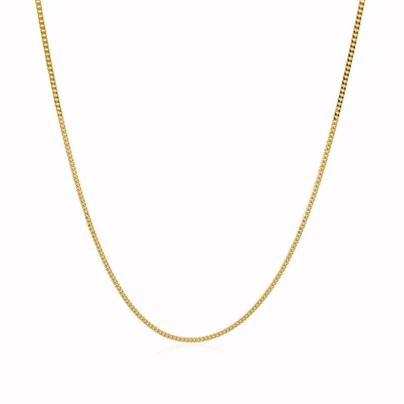 Bids.com 10k Yellow Gold Gourmette Chain 1.0mm Necklaces White Smoke 16 / Yellow Gold,18 / Yellow Gold,20 / Yellow Gold,24 / Yellow Gold