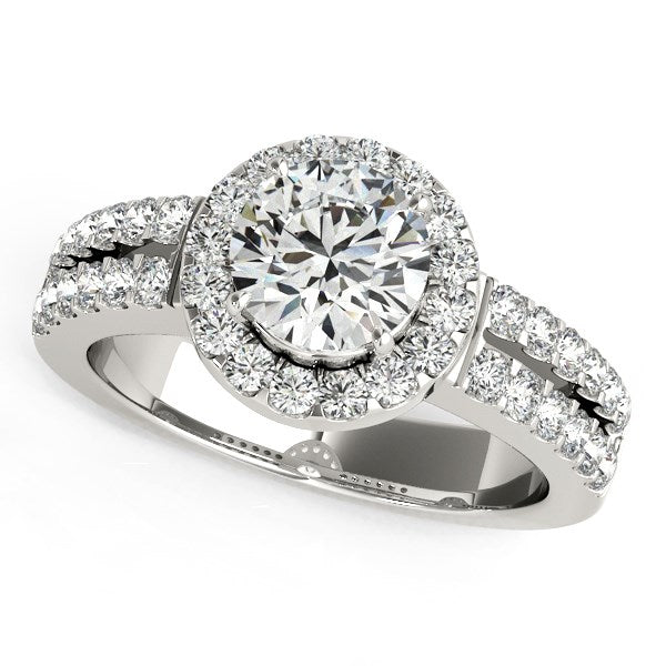 Bids.com 14k White Gold Halo Diamond Engagement Ring With Double Row Band (1 3/8 cttw) Rings White Smoke 3 / White Gold,3.5 / White Gold,4 / White Gold,4.5 / White Gold,5 / White Gold,5.5 / White Gold,6 / White Gold,6.5 / White Gold,7 / White Gold,7.5 / White Gold,8 / White Gold,8.5 / White Gold,9 / White Gold