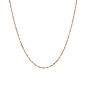 Bids.com 14k Rose Gold Singapore Chain 1.0mm Necklaces White Smoke 16 / Rose Gold,18 / Rose Gold,20 / Rose Gold,24 / Rose Gold