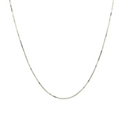 Bids.com 14k White Gold Classic Box Chain 0.6mm Necklaces White Smoke 13 / White Gold,16 / White Gold,17 / White Gold,18 / White Gold,20 / White Gold,24 / White Gold