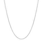 Bids.com 14k White Gold Round Cable Link Chain 1.2mm Necklaces White Smoke 16 / White Gold,17 / White Gold,18 / White Gold,20 / White Gold
