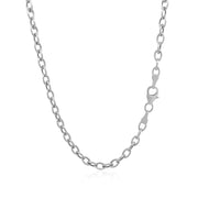 Bids.com 3.5mm 14k White Gold Pendant Chain with Textured Links Necklaces White Smoke 16 / White Gold,18 / White Gold,20 / White Gold