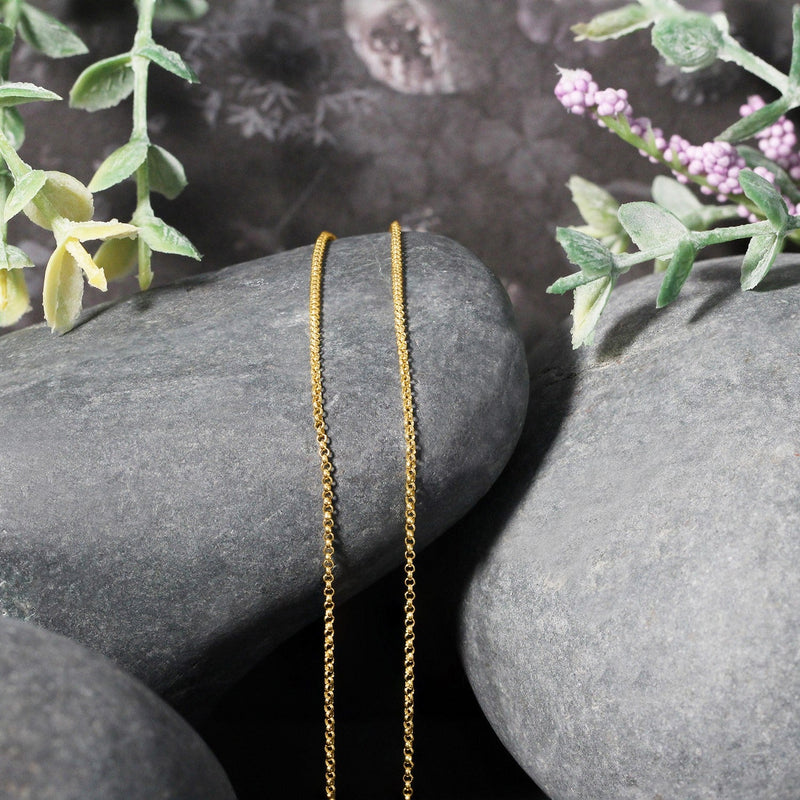 Bids.com 14k Yellow Gold Diamond Cut Rolo Chain 1.1mm Necklaces Gray 16 / Yellow Gold,18 / Yellow Gold,20 / Yellow Gold
