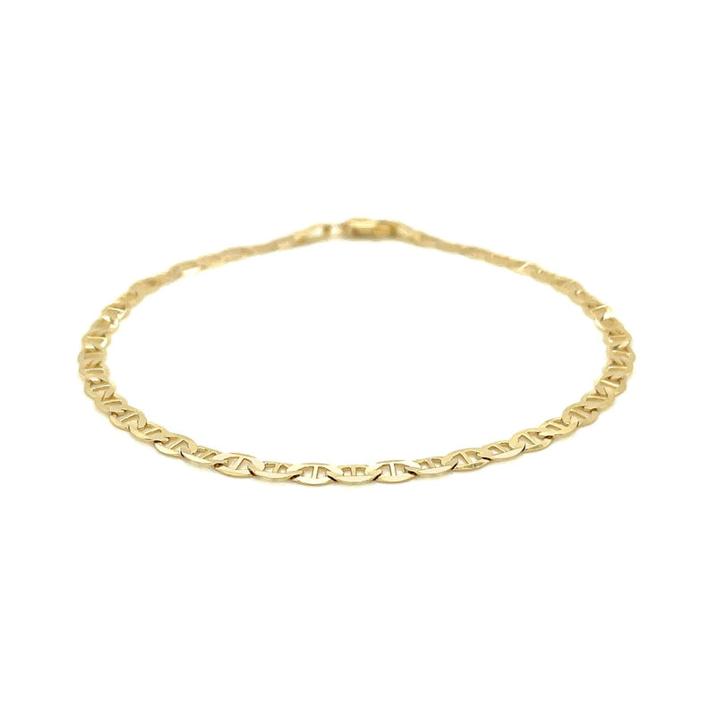Bids.com 3.2mm 14k Yellow Gold Mariner Link Anklet Accessories White Smoke 10 / Yellow Gold