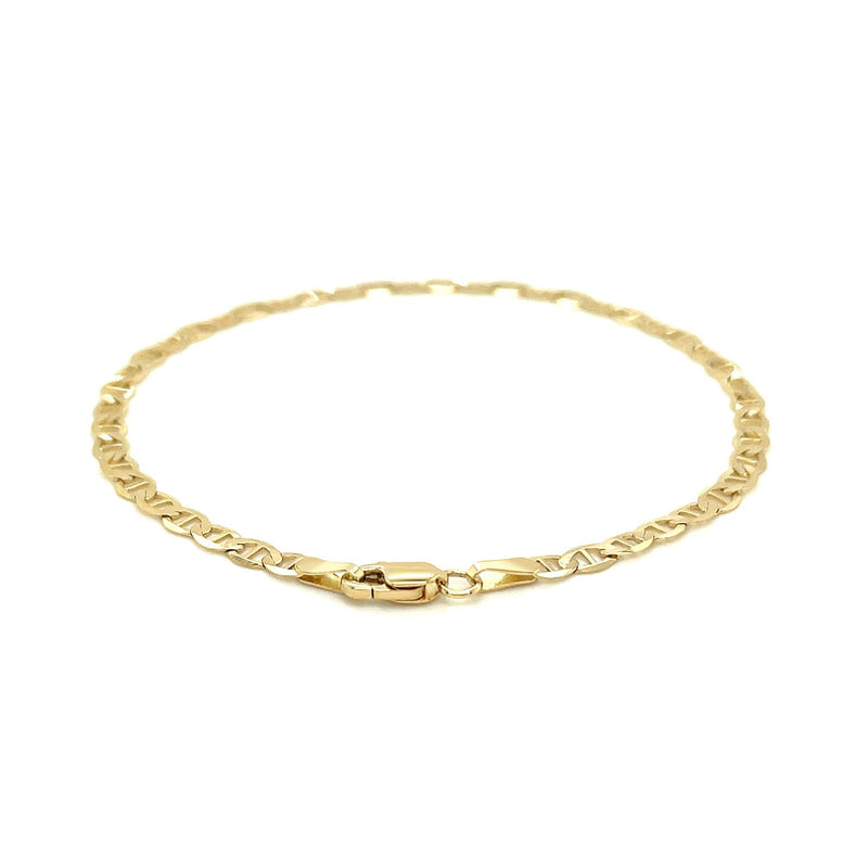 Bids.com 3.2mm 14k Yellow Gold Mariner Link Anklet Accessories White Smoke 10 / Yellow Gold