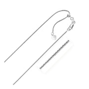 Bids.com 14k White Gold Adjustable Wheat Chain 1.0mm Necklaces White Smoke 22 / White Gold,30 / White Gold
