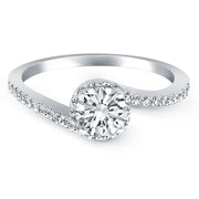 Bids.com 14k White Gold Bypass Swirl Diamond Halo Engagement Ring Rings White Smoke 4 / White Gold,4.5 / White Gold,5 / White Gold,5.5 / White Gold,6 / White Gold,6.5 / White Gold,7 / White Gold,7.5 / White Gold,8 / White Gold,8.5 / White Gold,9 / White Gold