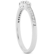 Bids.com 14k White Gold Wedding Band with Pave Set Diamonds and Prong Set Diamonds Rings White Smoke 4 / White Gold,4.5 / White Gold,5 / White Gold,5.5 / White Gold,6 / White Gold,6.5 / White Gold,7 / White Gold,7.5 / White Gold,8 / White Gold,8.5 / White Gold,9 / White Gold