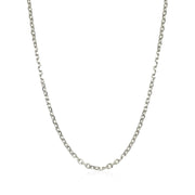Bids.com 14k White Gold Diamond Cut Cable Link Chain 1.8mm Necklaces White Smoke 16 / White Gold,18 / White Gold,20 / White Gold,22 / White Gold,24 / White Gold,30 / White Gold