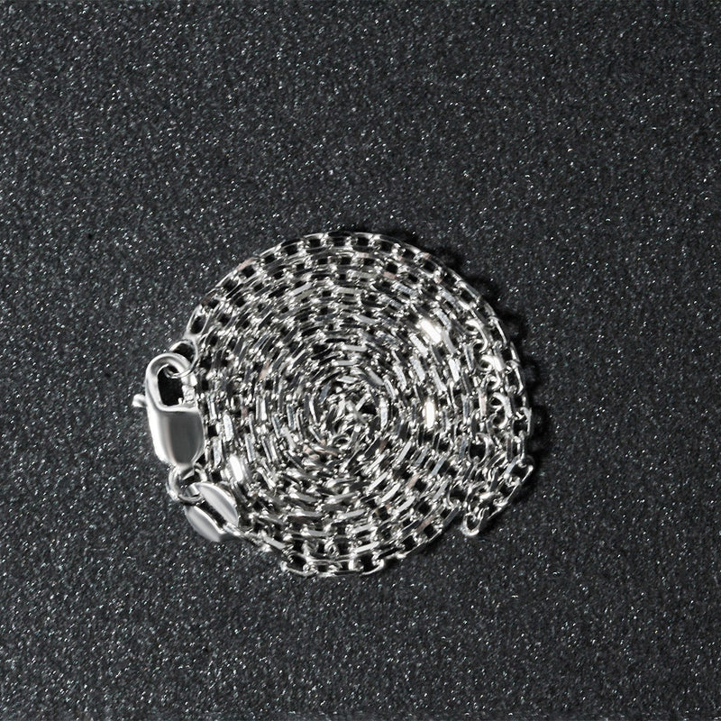 Bids.com 14k White Gold Diamond Cut Cable Link Chain 1.8mm Necklaces Dark Slate Gray 16 / White Gold,18 / White Gold,20 / White Gold,22 / White Gold,24 / White Gold,30 / White Gold