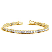 Bids.com Lab Grown Round Diamond Tennis Bracelet in 14k Yellow Gold (10 cctw F/G  VS2/SI1) Bracelets White Smoke 7 / Yellow Gold