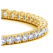 Bids.com Lab Grown Round Diamond Tennis Bracelet in 14k Yellow Gold (10 cctw F/G  VS2/SI1) Bracelets White Smoke 7 / Yellow Gold