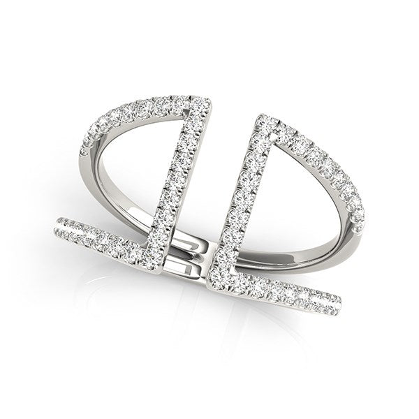 Bids.com 14k White Gold Open Style Dual Band Ring with Diamonds (1/2 cttw) Rings White Smoke 3 / White Gold,3.5 / White Gold,4 / White Gold,4.5 / White Gold,5 / White Gold,5.5 / White Gold,6 / White Gold,6.5 / White Gold,7 / White Gold,7.5 / White Gold,8 / White Gold,8.5 / White Gold,9 / White Gold