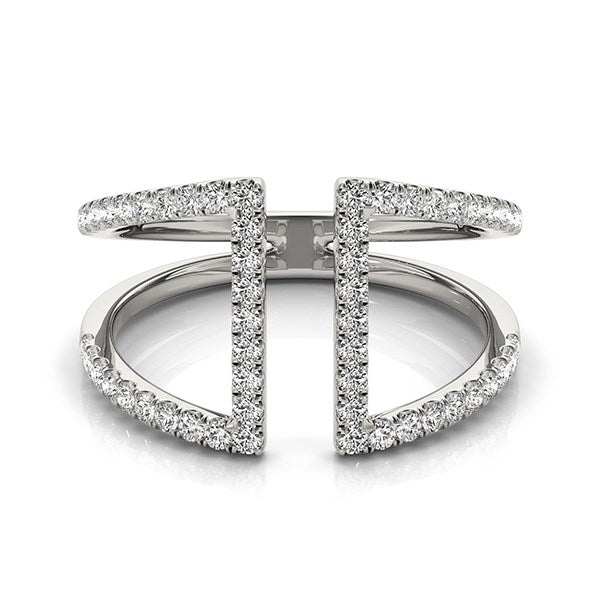 Bids.com 14k White Gold Open Style Dual Band Ring with Diamonds (1/2 cttw) Rings White Smoke 3 / White Gold,3.5 / White Gold,4 / White Gold,4.5 / White Gold,5 / White Gold,5.5 / White Gold,6 / White Gold,6.5 / White Gold,7 / White Gold,7.5 / White Gold,8 / White Gold,8.5 / White Gold,9 / White Gold