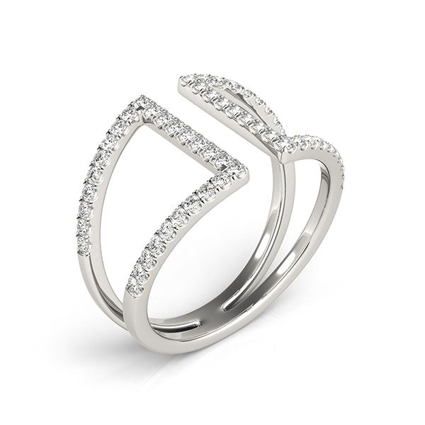 Bids.com 14k White Gold Open Style Dual Band Ring with Diamonds (1/2 cttw) Rings White Smoke 3 / White Gold,3.5 / White Gold,4 / White Gold,4.5 / White Gold,5 / White Gold,5.5 / White Gold,6 / White Gold,6.5 / White Gold,7 / White Gold,7.5 / White Gold,8 / White Gold,8.5 / White Gold,9 / White Gold