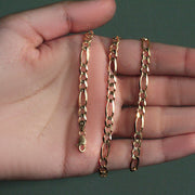 Bids.com 10K Yellow Gold Solid Figaro Chain (4.50 mm) Necklaces Dark Slate Gray 18 / Yellow Gold,20 / Yellow Gold,22 / Yellow Gold,24 / Yellow Gold
