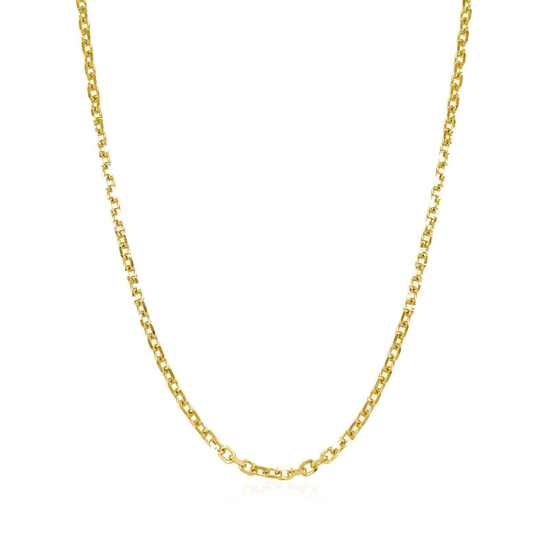 Bids.com 14k Yellow Gold Diamond Cut Cable Link Chain 1.8mm Necklaces White Smoke 16 / Yellow Gold,18 / Yellow Gold,20 / Yellow Gold,22 / Yellow Gold,24 / Yellow Gold,30 / Yellow Gold